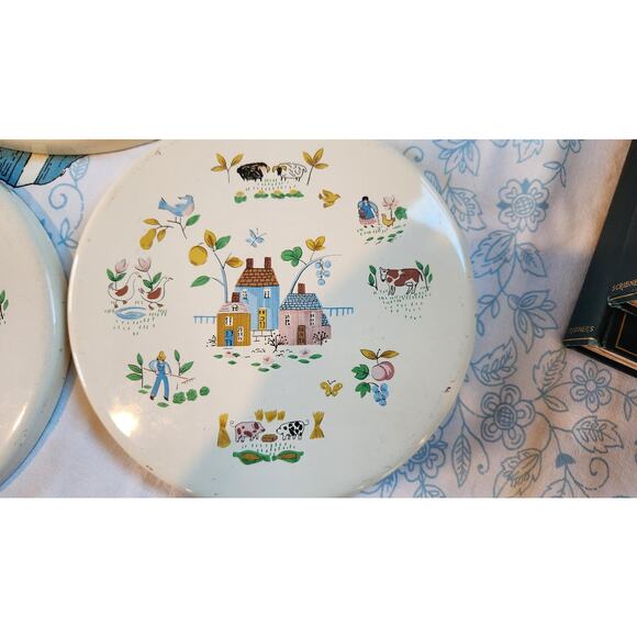 Vintage International Heartland Oven Burner Covers Country Kitchen *see photos - Picture 6 of 9